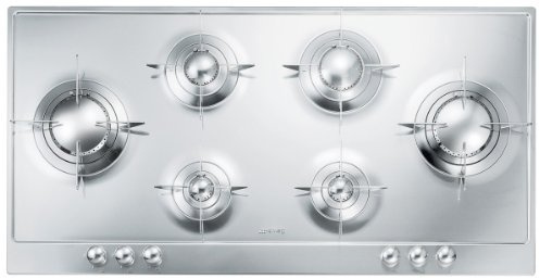 Smeg PD106 - Piano cottura a gas in acciaio inox, 100 cm, PD106