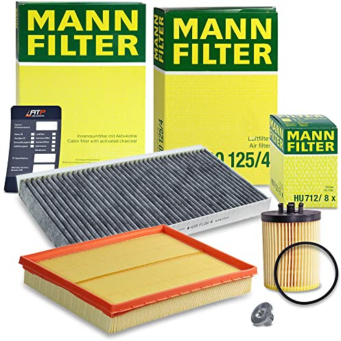 MANN-FILTER Inspektionspaket Filterset 1x Ölfilter, 1x Luftfilter, 1x Innenraumfilter (Aktivkohlefilter), Kompatibel mit OPEL COMBO, CORSA C (X01), TIGRA TwinTop (X04)