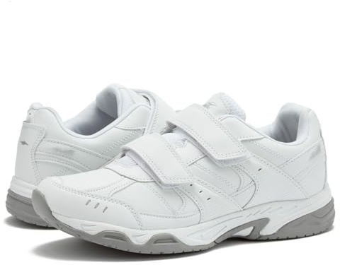 Avia Avi-Union II Strap Non Slip Shoes for Women – Comfort Women's Restaurant, Work & Safety Footwear - White/Chrome Silver, 7.5 Wide