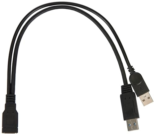 System-S Cavo USB 32 cm Cavo Splitter a Y Tipo A 3.0 Femmina a 1 X USB Tipo A 3.0 Maschio e 1 X USB Tipo A 2.0 Maschio