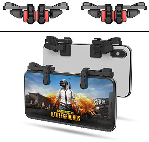 Lot de 2 paires de manettes de jeu mobiles pour téléphone portable PUBG Mobile/Fortnitee Mobile/Call of Duty (COD) Mobile, pour iPhone/Android, IFYOO Z108 Boutons de tireur de feu Poignée L1 R1