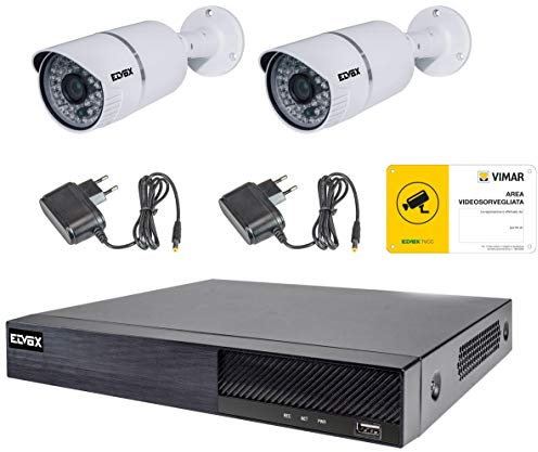 VIMAR Kit Videosorveglianza Professionale 4 Canali 2 Mpx Full HD