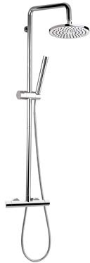 Remer Rubinetterie Spa Colonna doccia con soffione tondo-doccetta e miscelatore esterno doccia