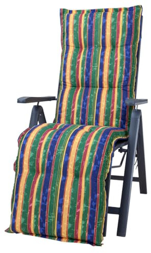 KETTtex 2268 Auflage Relaxliegen Florence Multicolor Streifen bunt Sitzpolster 168x49x8 cm (ohne Liege)