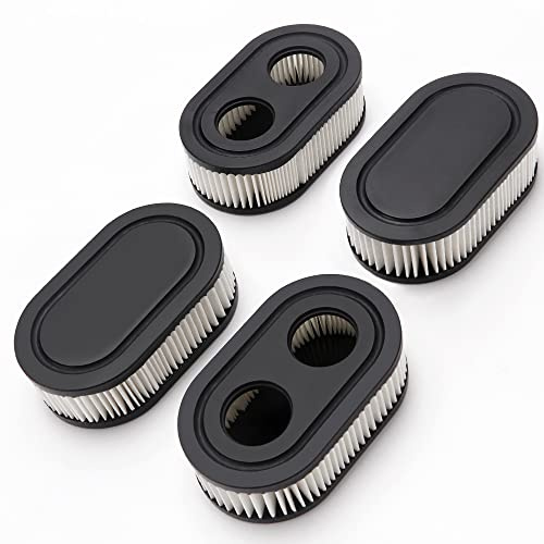 VooGenzek 4 Pezzi Filtro Aria per Tosaerba Compatibili con Motori Briggs & Stratton 798339 593260, Sostituzione del Filtro dell'Aria per Tosaerba con Guida da Terra