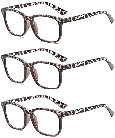 JingShu Lunettes de lecture pour ordinateur - Lunettes de lecture à charnière - Aide à la vue - Pour homme et femme - Léopard