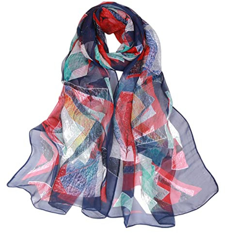 FAIRYGATE Chiffon Schal Chiffon Stola Seiden Tuch Damen Eleganter Sommer Schals für Frauen Hochwertiges Seidentuch Seidenschal Halstuch Stola Dezent Stilvoll A4723