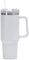 40 oz Stainless Steel Stanley Cup Style Mug with Straw and Handle reuseable (White)