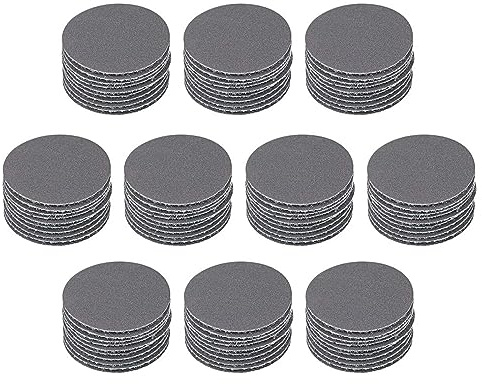 TA-VIGOR 100Pcs 800 Grit 1 Inch Wet & Dry Sanding Discs, Aluminium Oxide & Silicon Carbide, Gray, Compatible with Orbital Sander