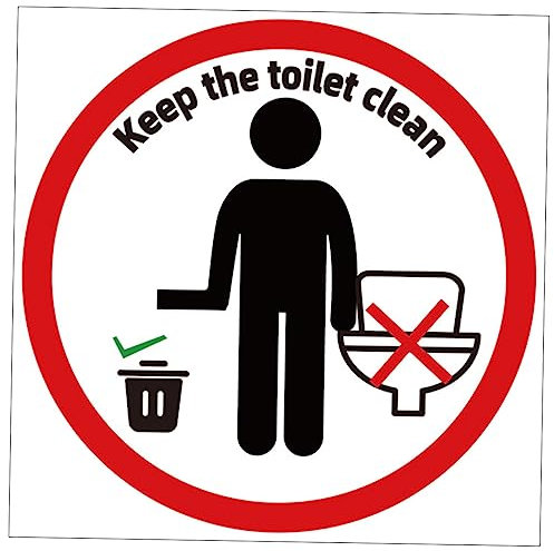 BUGUUYO Toilettensitzaufkleber Selbstklebend Abnehmbar Badezimmer Wandtattoo Glatte Oberfläche Leicht Abwischbar Erinnerungsschild