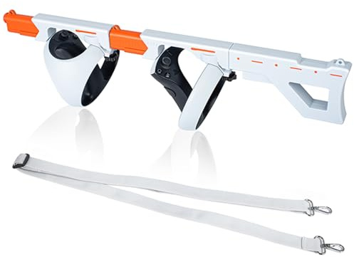 Magnetischer 2-in-1-VR-Controller-Halter (weiß) für PSVR2 Griff Schnellspanner Schießhalterung Ständer für Playstation VR2 Schießspiel Stock Zubehör