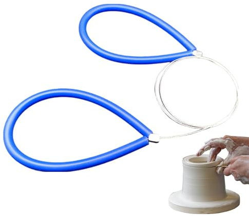Clay Wire, Stainless Steel Wire Clay Pottery Clay Cutting Tool, Cutting Pottery Tools with Handle Sculpting Tools, Mud Pottery Cut Off Tool for for Ceramic Sculpting
