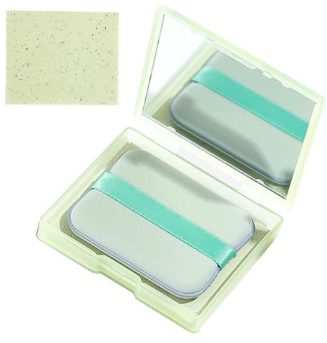 100 Löschpapier Gesichts-Löschpapier Set mit Oil Control Paper Spiegel Puderquaste Gesichtsöl Blotting Paper Ölabsorbierende Blätter Fettige Haut Face Öl-Löschpapier für Männer Frauen