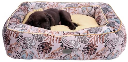 bo&flash Kuscheliges Hundebett Boise Erdem - M - Hundesofa für Kleine & Große Hunde - Design Waschbar - Gelenkschonend Mit Anti-Rutsch-Beschichtung
