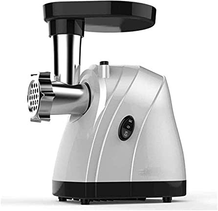 Tritacarne Elettrico, Tritacarne Multifunzione 300W con Insaccatrice, Tagliaverdure, 2 Piastre di Macinazione