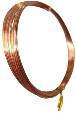 JAMAKALA 32.8 Feet Solid Bare Copper Wire,30 Gauge 99.9% Pure Copper Wire, 0.2mm Soft Beading Wire Bendable Metal Plant Stem Tie for Craft Jewelry (10m)