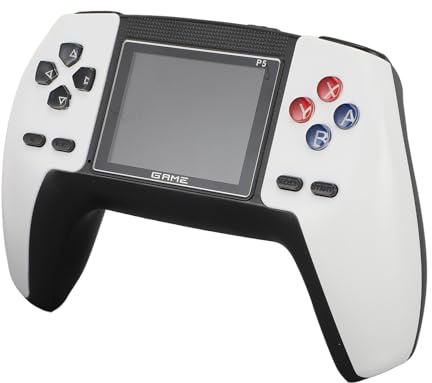 Sxhlseller Handheld-Spielekonsole mit Bildschirm, Retro-Spielekonsole mit Joystick, Tragbare Spielekonsole Ergonomisch mit TV-Ausgangsunterstützung, 4–6 Stunden Spielzeit
