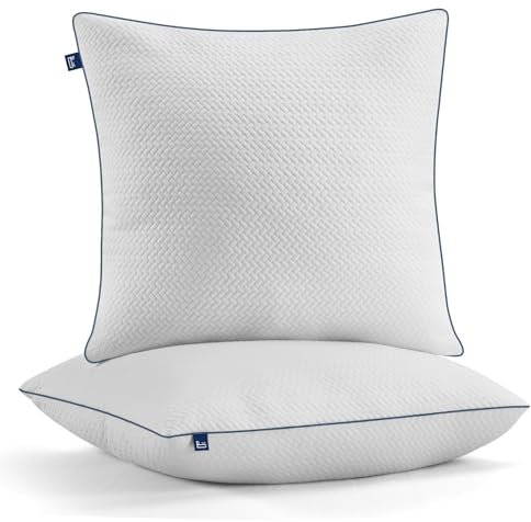 BedStory 80x80 Kopfkissen mit Verstellbarer Füllung | 1500g x2 Mikrofaser-Hotelkomfort | Oeko-TEX 100 Zertifiziert | Atmungsaktiv & maschinenwaschbar | Für Sofa+alle Schlafpositionen