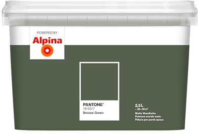 Alpina PANTONE Bronze Green – Wandfarbe im PANTONE-Farbton – 2,5 Liter