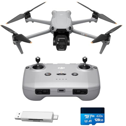DJI Air 3S (RC-N3), Drohne mit 4K-Kamera, Dual-Kameradrohne mit 1 CMOS Weitwinkelkamera, 4K/60fps HDR Video und Dynamikumfang von 14 Blendenstufen
