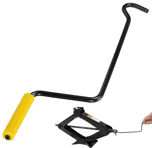 Cabilock Car Jack Crank Handle Replacement Lever for Vehicle Maintenance and Tire Lifting Accessories 14 Inch Durable Steel Hand Rocker for Scissor Jack Extension