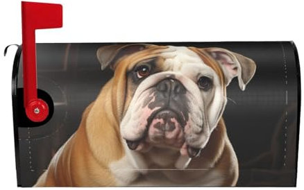 Briefkastenabdeckungen, magnetisch, wetterfest, Willkommensbriefkastenabdeckung, Standardgröße, Briefkastenabdeckung, Englische Bulldogge, Briefkasten-Dekoration, einfach zu installieren, für Garten