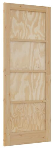 vidaXL Puerta Interior Orkdal de Madera Sólida de Pino 78 x 202 cm | Acabado Natural Elegante, Fácil de Montar. Ideal para Talleres y Cuartos de Utilidad, Puertas para el Hogar, Entrada de Habitació