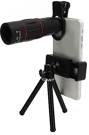 Xiuganpo 28x Téléobjectif avec Trépied et Clip, 0,6 Macro Lentille 198 degré Kit de Caméra de Téléphone Mobile en Alliage en Aluminium 198 Degrés, HD Magifier pour la Photographie de