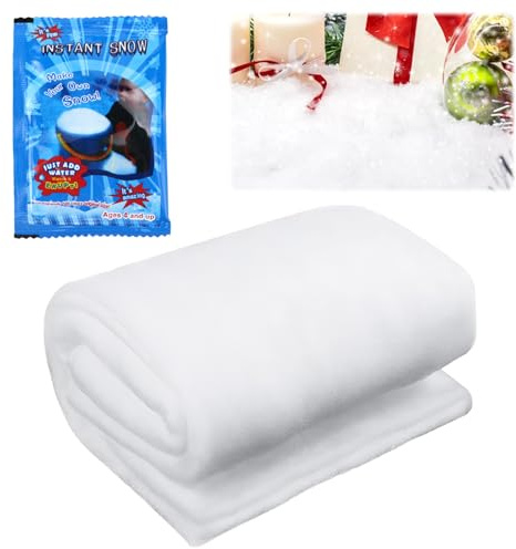 Weihnachten Schneedecken Set,Künstliche Schneematte+40g Kunstschnee Pulver