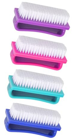 LIFKOME Brosse à Ongles 4 Pièces Grosse Taille Brosse De Nettoyage Pratique Pour Manucure Maison Et Salon Polyvalente Couleurs Aléatoires