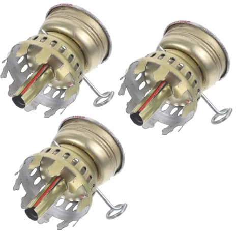 MOTHNUR 3 pièces Lot de Brûleurs pour Lampe à Pétrole Verre Support Stable pour Mèche Remplacement Facile pour Éclairage Urgence et Usage Domestique Couleur Aléatoire Couleur Aléatoire