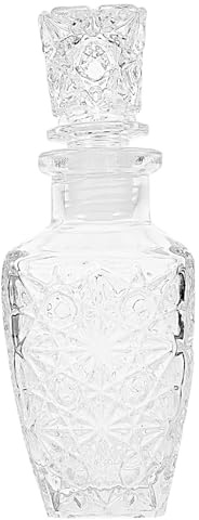 Gatuida Decanter Per Vino Trasparente 250ml in Vetro Ispessito, Bottiglia Per Whisky e Liquori, Migliora Aroma e Sapore, Design Elegante Per Degustazione e Conservazione