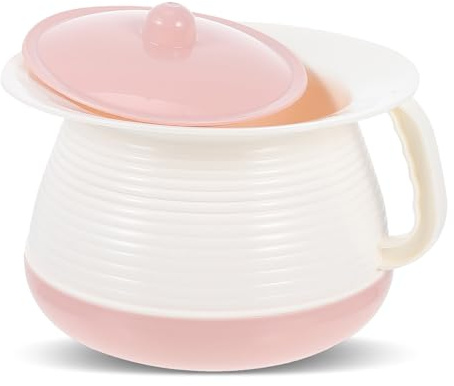Escupidera Portátil con Tapa de PP Rosa para Niños y Bebés | 1 Juego, Superficie Lisa y Resistente a Manchas, Uso en Hogar y Hospital, Práctica y Fácil de Llevar