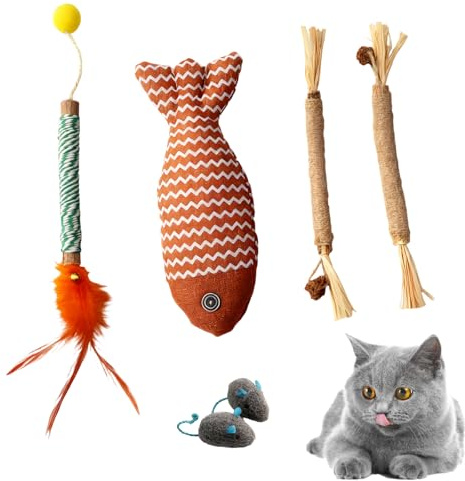 6 Stück Katzenminze Spielzeug,Katzenminze Sticks,Matatabi Stick,Natürliche Katzen Kauspielzeug und Kausticks zur Zahnpflege,Gegen Zahnstein und Mundgeruch,Intelligenzspielzeug zur Selbstbeschäftigung