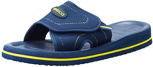 Beco Baby Carrier Unisex Fußbettpantoletten, Klettbandage Pantoletten, Blau Blau Gelb 62, 40 EU