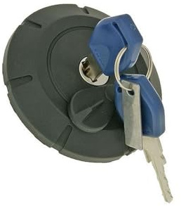 Tankdeckel abschließbar kompatibel mit Yamaha XT X/R 125, DT X/R 50 (07-11) | Ersatztankdeckel in Originalausführung mit zwei Schlüsseln und Schutzkappe für die Schlüsselöffnung, schützt vor Schmutz