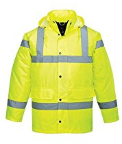 Portwest S461 Atmungsaktive Warschutzjacke Viele Taschen Innere Brusttasche | Gelb, 2XL, EN ISO 20471 Klasse 3, UPF 40+, 300D Oxford Polyester, Baumwolle, Verdeckte Handytasche, Langarm, Reißverschluss
