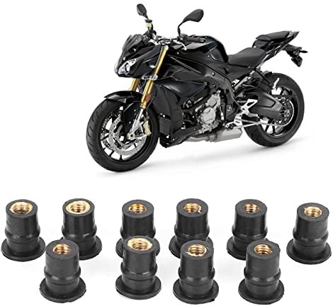 Tornillos De Goma M5 10Pcs Para Parabrisas De Motocicleta Kit De Arandelas De Caucho Con Diámetro Exterior De 5mm Compatibles Con Y Otras Aplicaciones