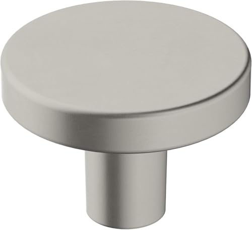 Amerock | Cabinet Knob | Satin Nickel | 1-3/8 inch (35 mm) Diameter | Versa | 1 Pack | Drawer Knob | Cabinet Hardware