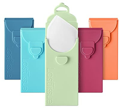 LastTissue® Taschentücher Box - Umweltfreundlich Wiederverwendbare Bio Taschentücher aus Baumwolle (Grün)