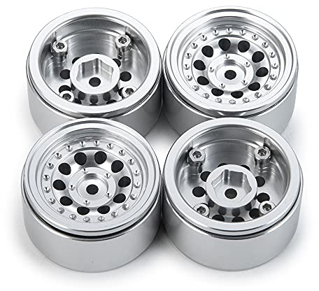 MORLORDY Aluminum 1.0 Beadlock Wheel Rims for 1/24 RC Crawler Car SCX24