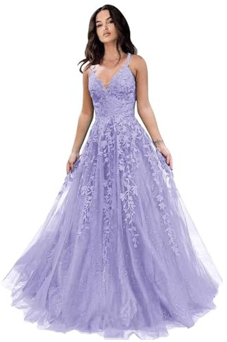 vintys Damen Funkelndes One-Shoulder-Pailletten-Abschlussballkleid, lang, 2024, formelles Abendkleid mit abnehmbarer Schleppe, VT008, Flieder, 30