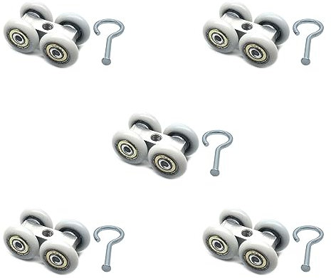 CTForest 5 ruedas para puertas correderas, herrajes de puerta corredera, rodillo de puerta corredera, adecuado para puertas correderas, armarios, compartimentos