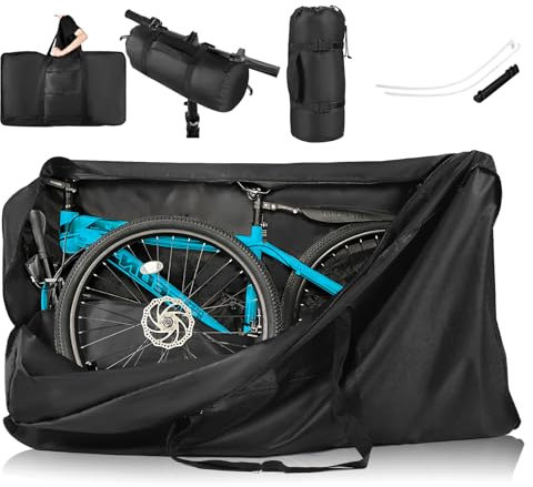 Fahrrad Transporttasche,Schwere Beanspruchung 900D Oxford Fahrradtasche Flugzeug,Fahrrad Transporttasche Wasserdicht für 24-29 Zoll Mountainbike Faltrad MTB Rennrad,Klapprad Fahrradtransporttasche