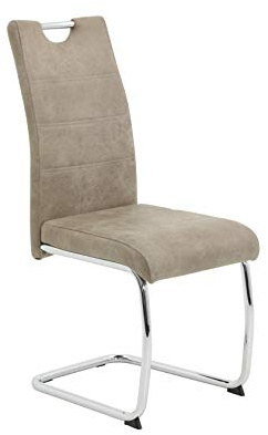 Hela Tische, Flora II Silla oscilante (1 Unidad, Estructura de Tubo Redondo, cromada, soporta hasta 120 kg)