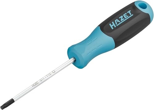 HAZET Schraubendreher 811-T15, Innen TORX Profil, SW T15, Rundklinge | Abtrieb Innen TORX Profil, Klinge mattverchromt, Spitze brüniert, TORX 3.27 mm, Länge l1 80 mm, Länge l2 165 mm, 40 g