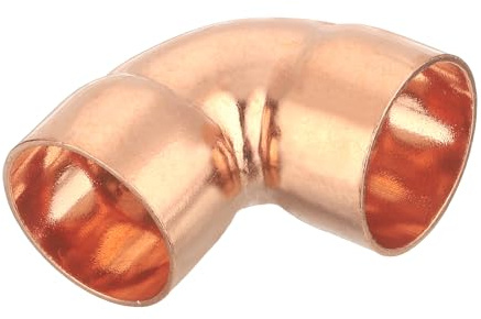 QUARKZMAN 1 Stück 28mm Kupferrohr Bogen, Dicke 1.2mm Pressfitting Kupfer mit Dichtungen für Trinkwasser und Gasleitungen
