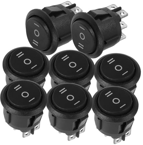 OUNONA 8pièces Interrupteur à Bascule Positions Broches Pour Véhicule Et Appareil Électronique Contrôle Simple