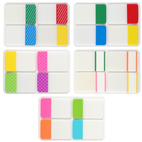 Giantree 400 Stück Sticky Index Tabs, Farbige Seitenmarkierungen Tabs, Selbstklebend Haftstreifen Beschriftbare Haftstreifen Page Markers Tabs für Büro Dokumente Bücher Tagebuch Ordner(Mehrfarbig1)