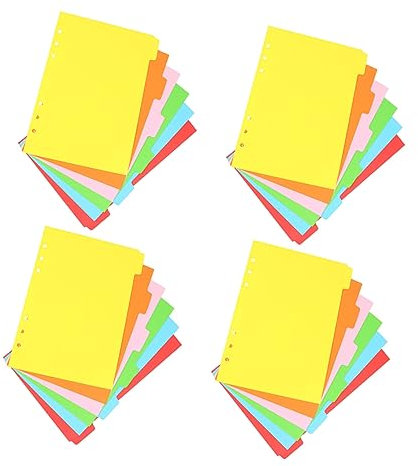 DIYEAH 24stücke Loseblattpapier Mit Löchern Farbige Ersatzseiten Für Dokumente Und Notizbücher Zum Kategorisieren Und Markieren